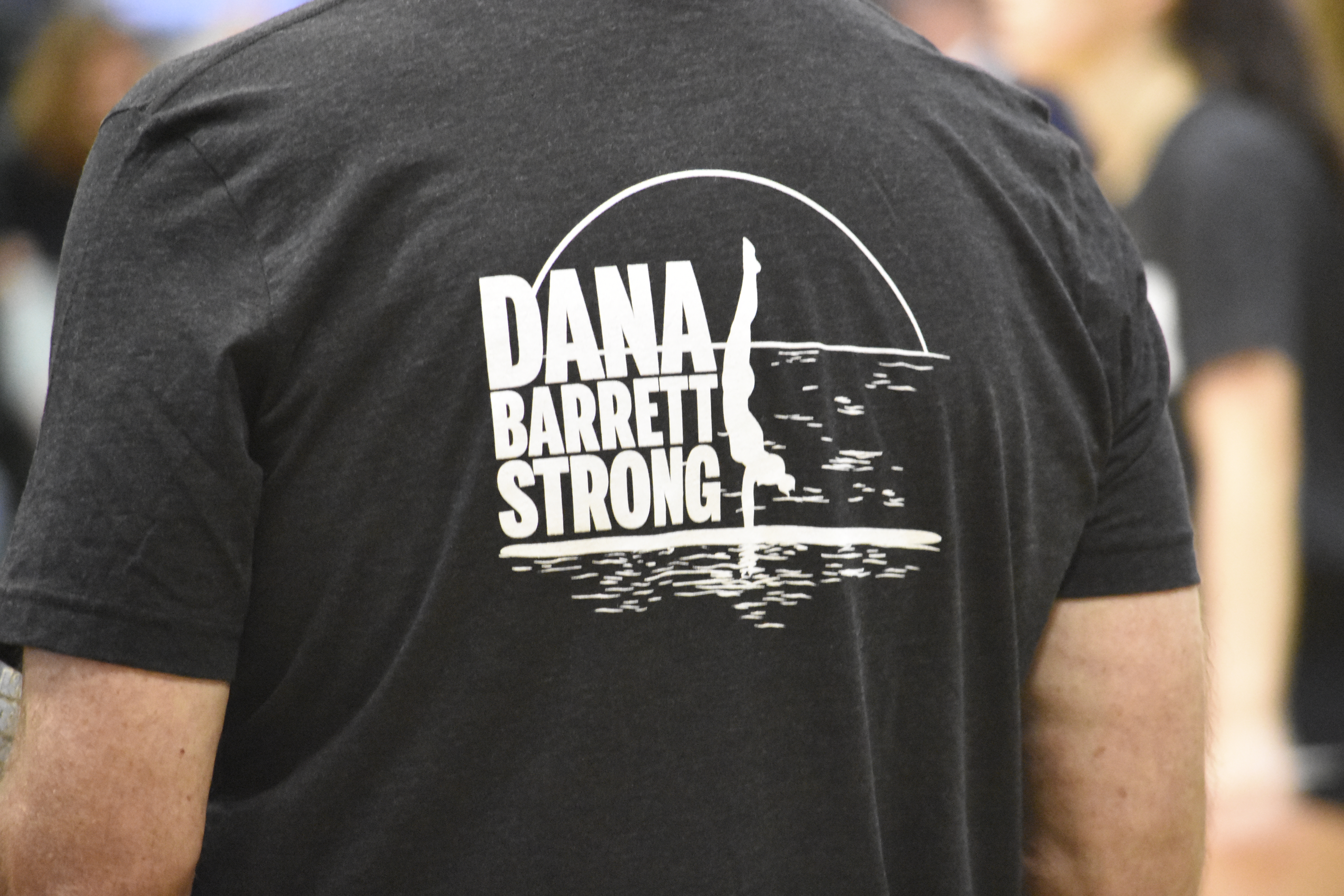 Friday's game was in support of Dana Barrett, a Westhampton Beach graduate who suffered a C2 fracture of her spine in a pool accident, resulting in paralysis from the neck down and the inability to breathe on her own.