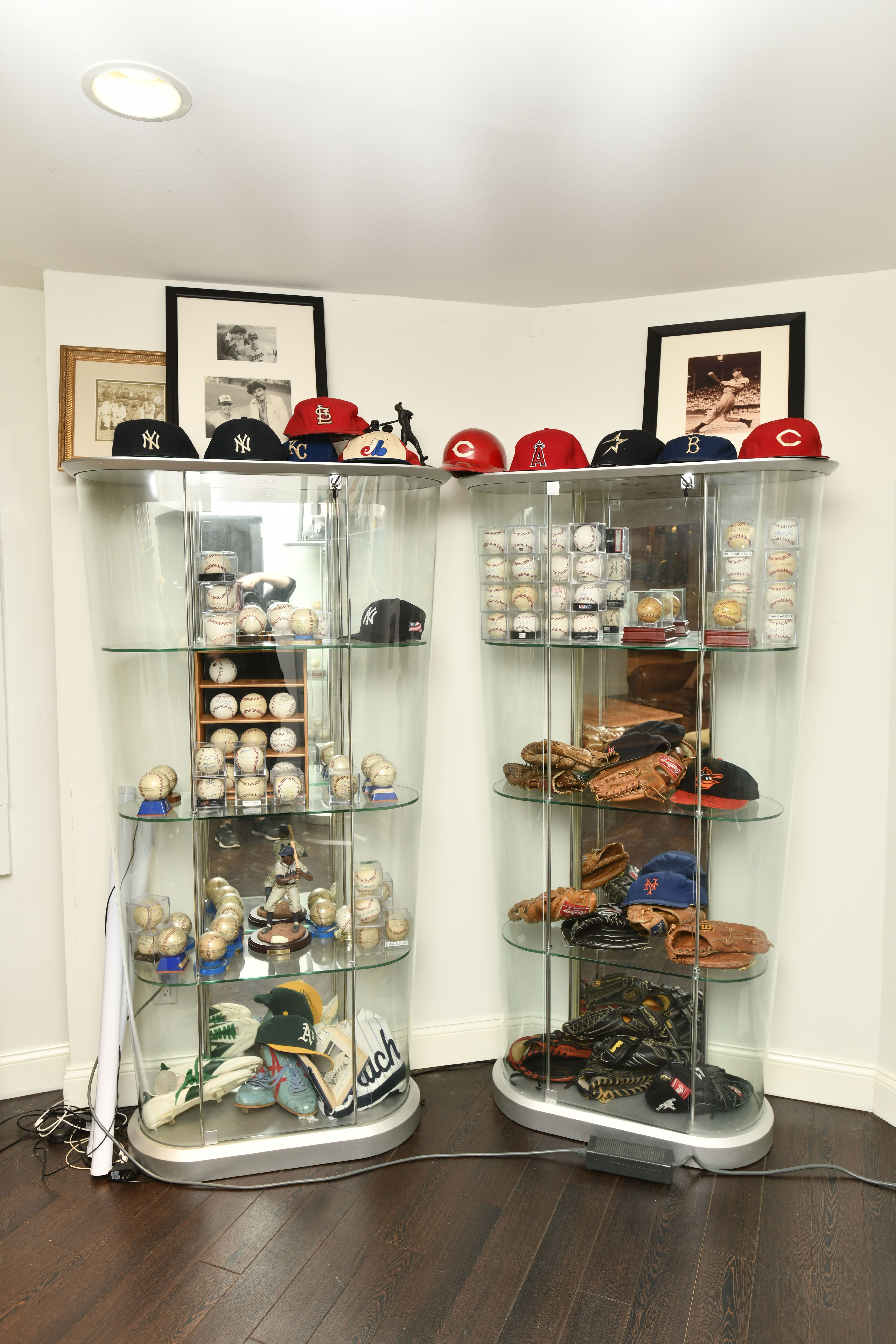 A portion of Rick Friedman's extensive collection of baseball memorabilia. DANA SHAW