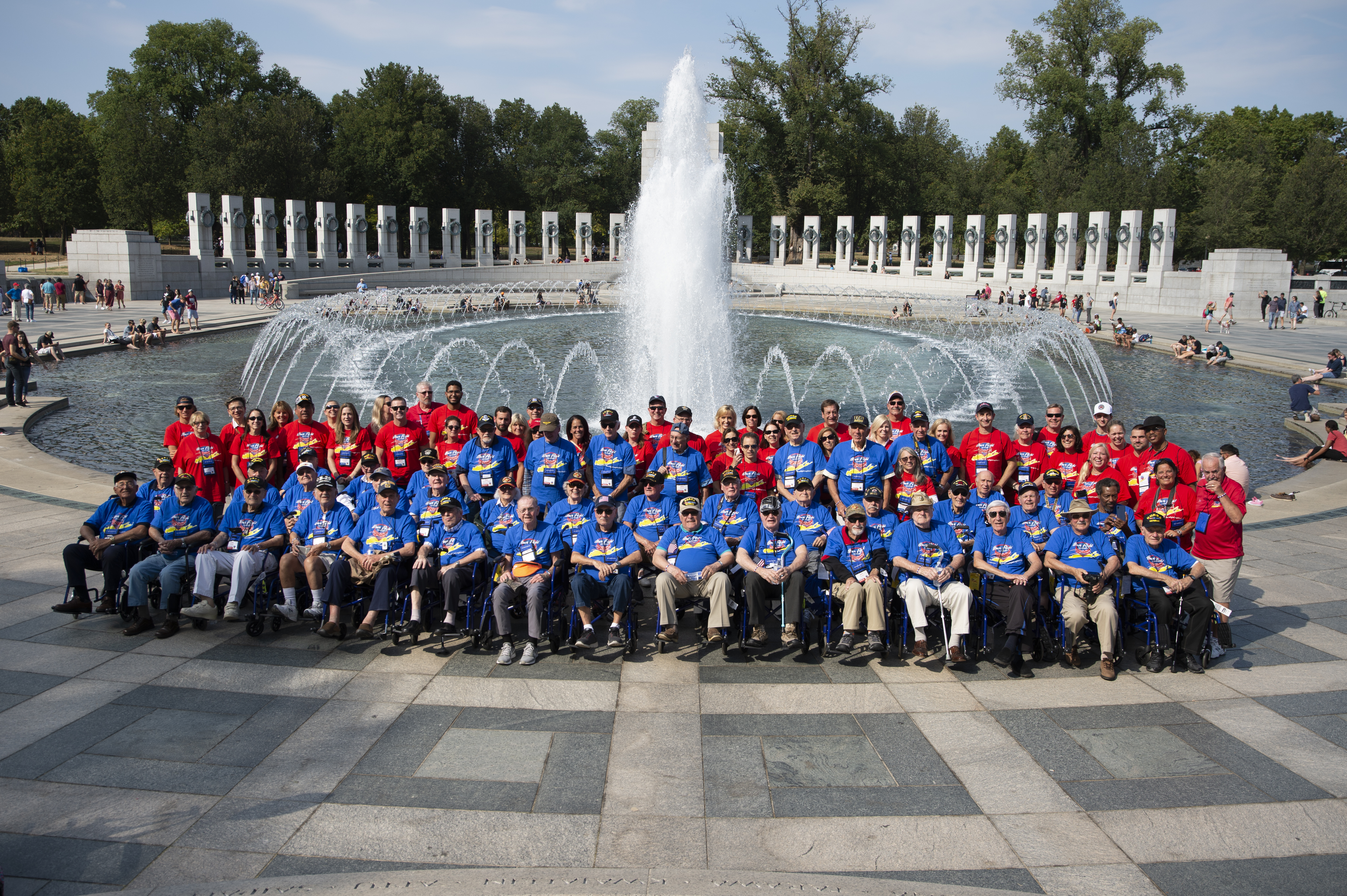 The group of veterans that was on the Honor Flight in Washington, D.C.MARC FARB