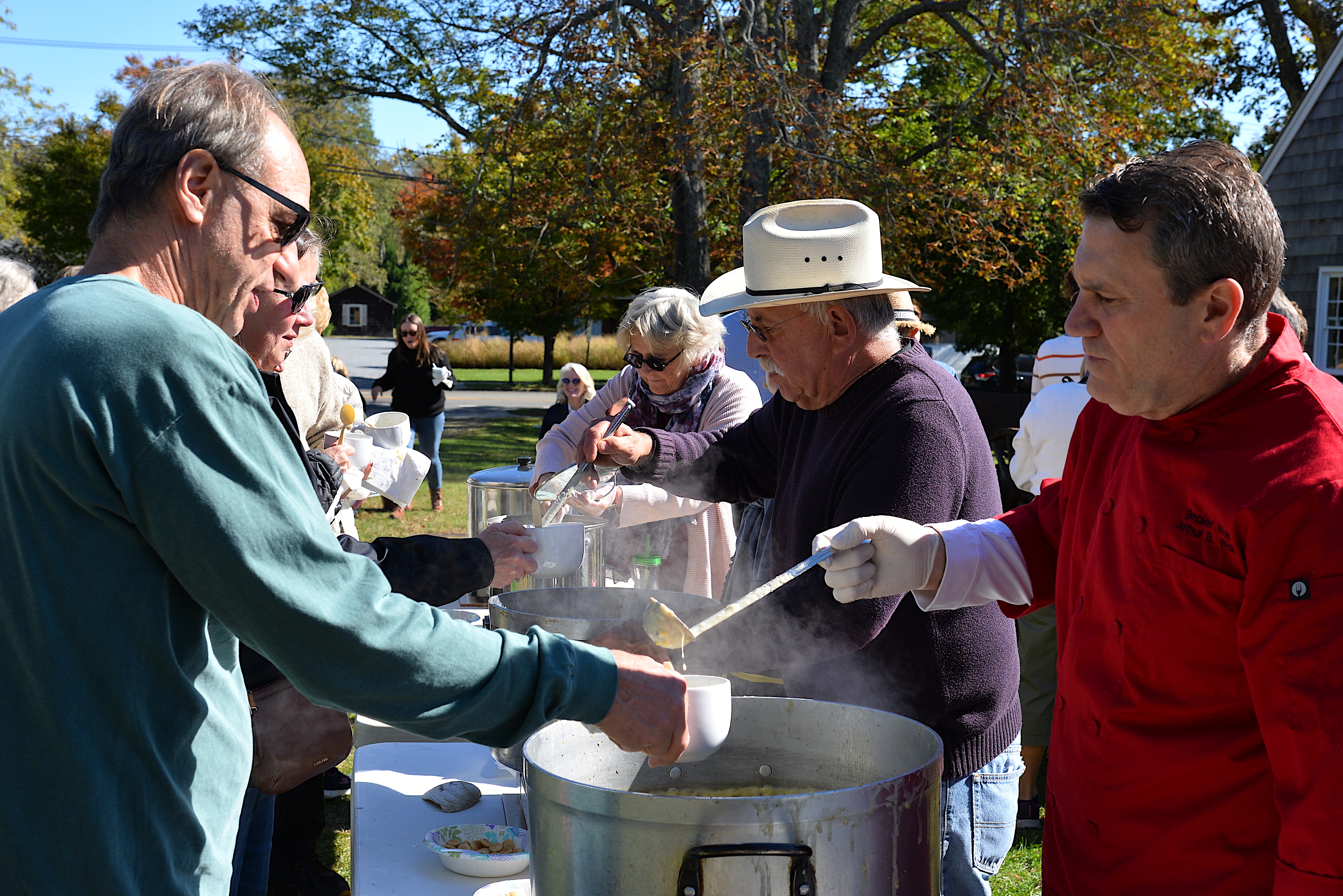 The East Hampton Historical Farm Museum drew a large crowd to its Top Spoon Chowder Contest on Saturday. KYRIL BROMLEY