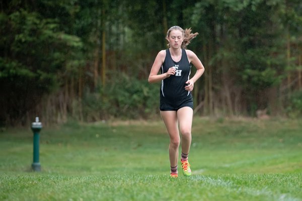 East Hampton's Ava Engstrom won the girl's 2.5-mile race.