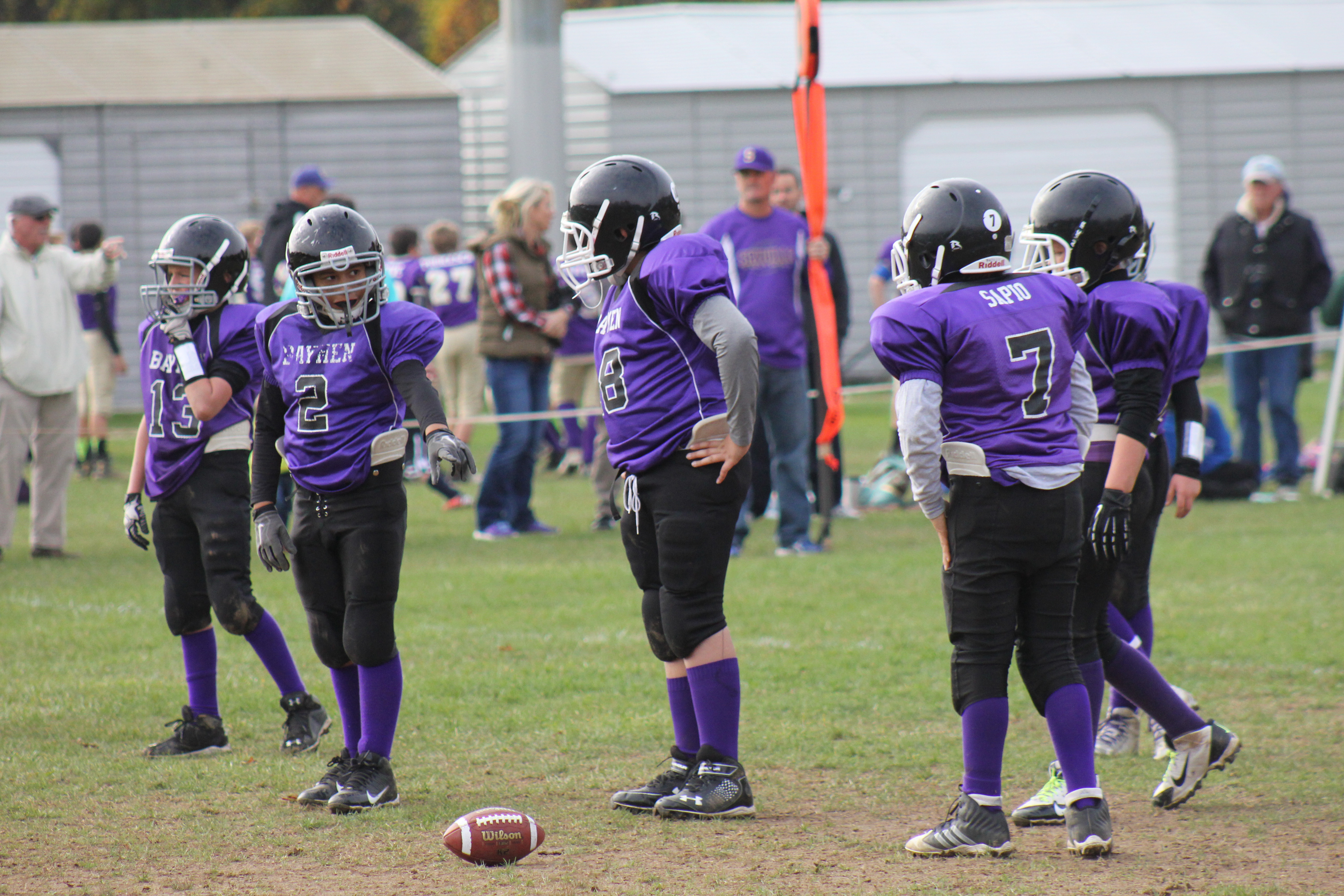 Hampton Bays linemen during the 2014 PAL Championship game.