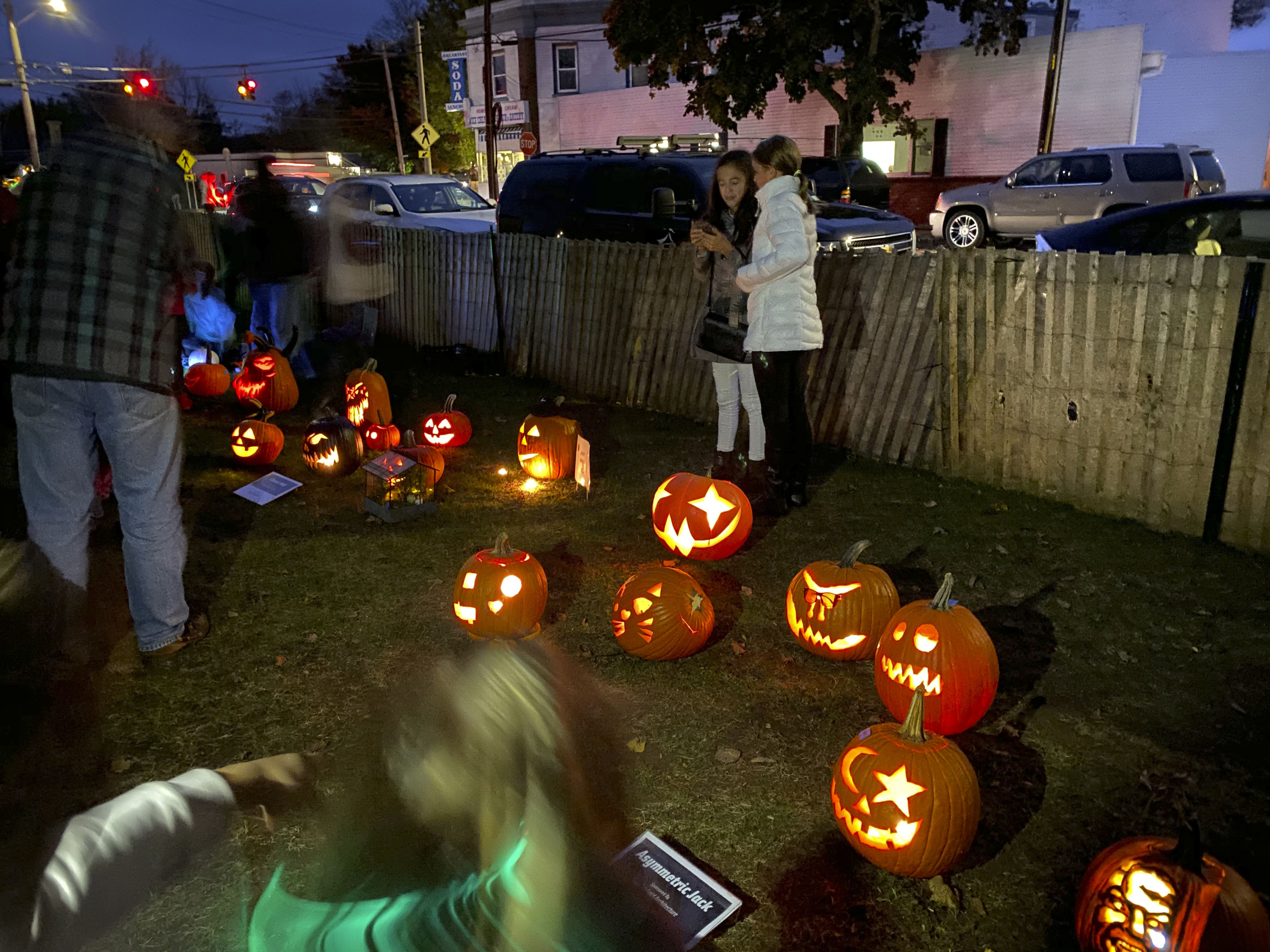 Entries in the Bridgehampton Lions Club carving contest on Monday night.