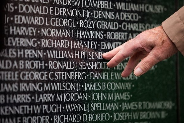 William Pitsenbarger forever memorialized on the Vietnam War Memorial in Washington DC.