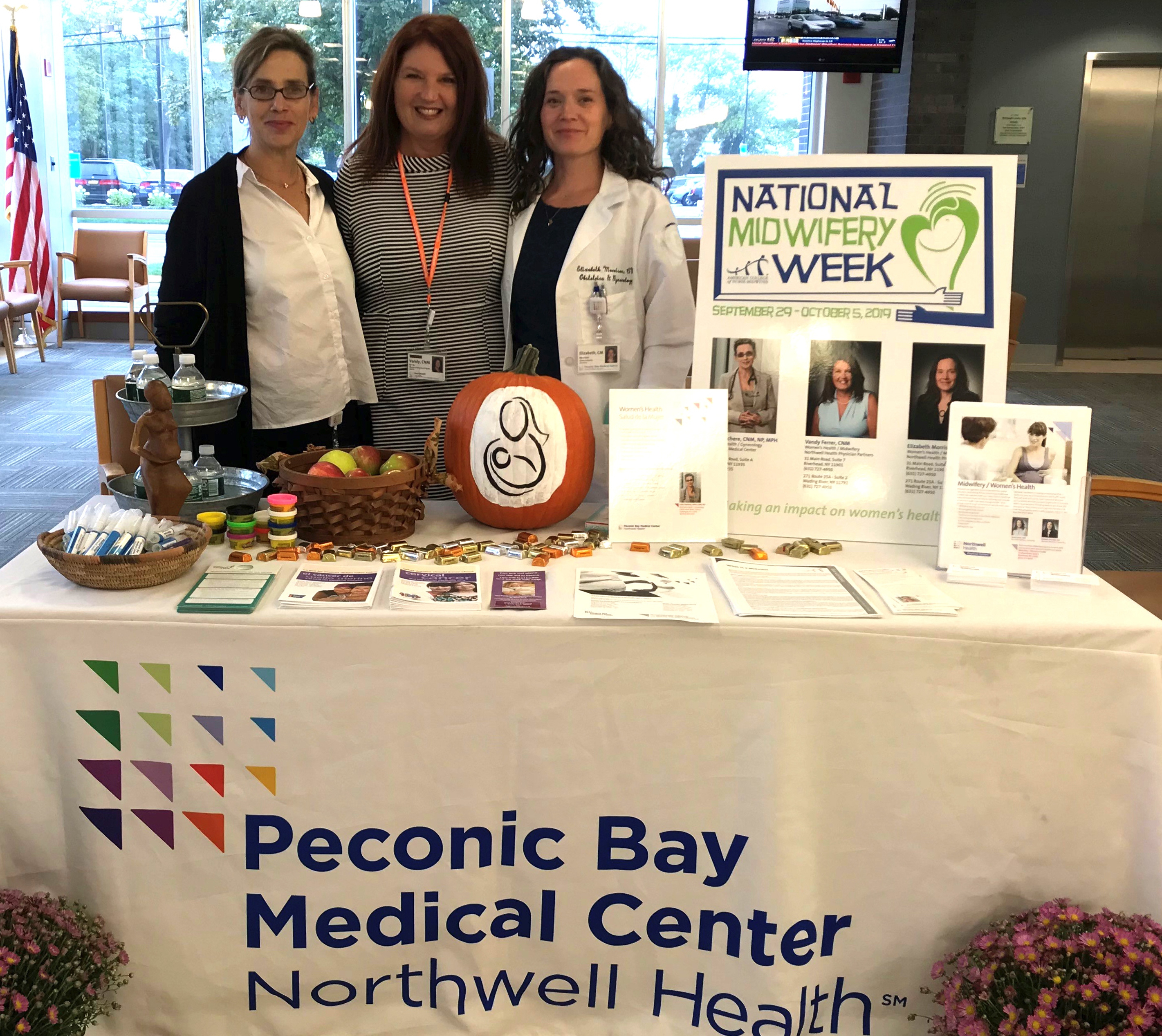 Peconic Bay Medical Center has added four new members to its women’s health team--an ob/gyn, two midwives and a women’s health nurse practitioner-- incudling, from left, Julia Chachere, NP; Vandy Ferrer, CNM; and Elizabeth Morrison, CM.