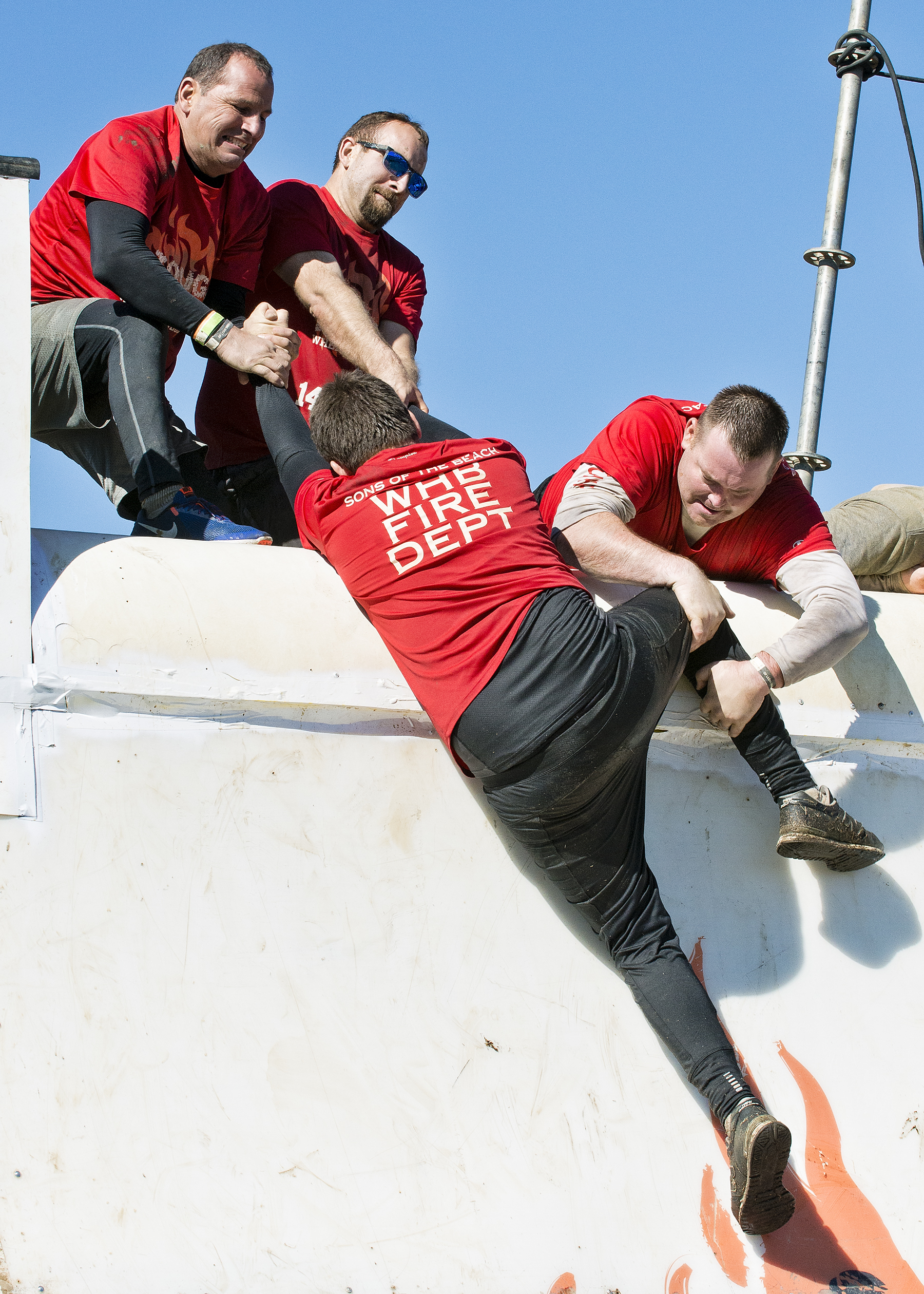 Five members of the Westhampton Beach Fire Department participated in Saturday’s Tri-state Tough Mudder event in New Jersey. Promoted as an 