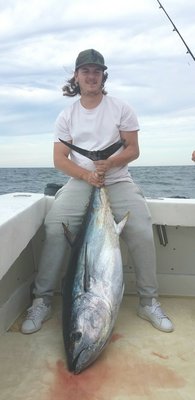 The Blue Fin IV charter boat lived up to its name this week, decking some of these nice bluefin tuna for customers like Al Smith.