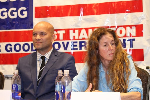 The Group for Good Government hosted the first public debate between candidates for the East Hampton Town Board on Saturday.