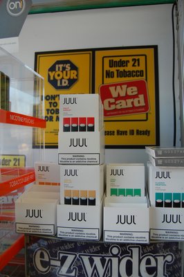 A display of Juul e-cigarettes.  PRESS FILE