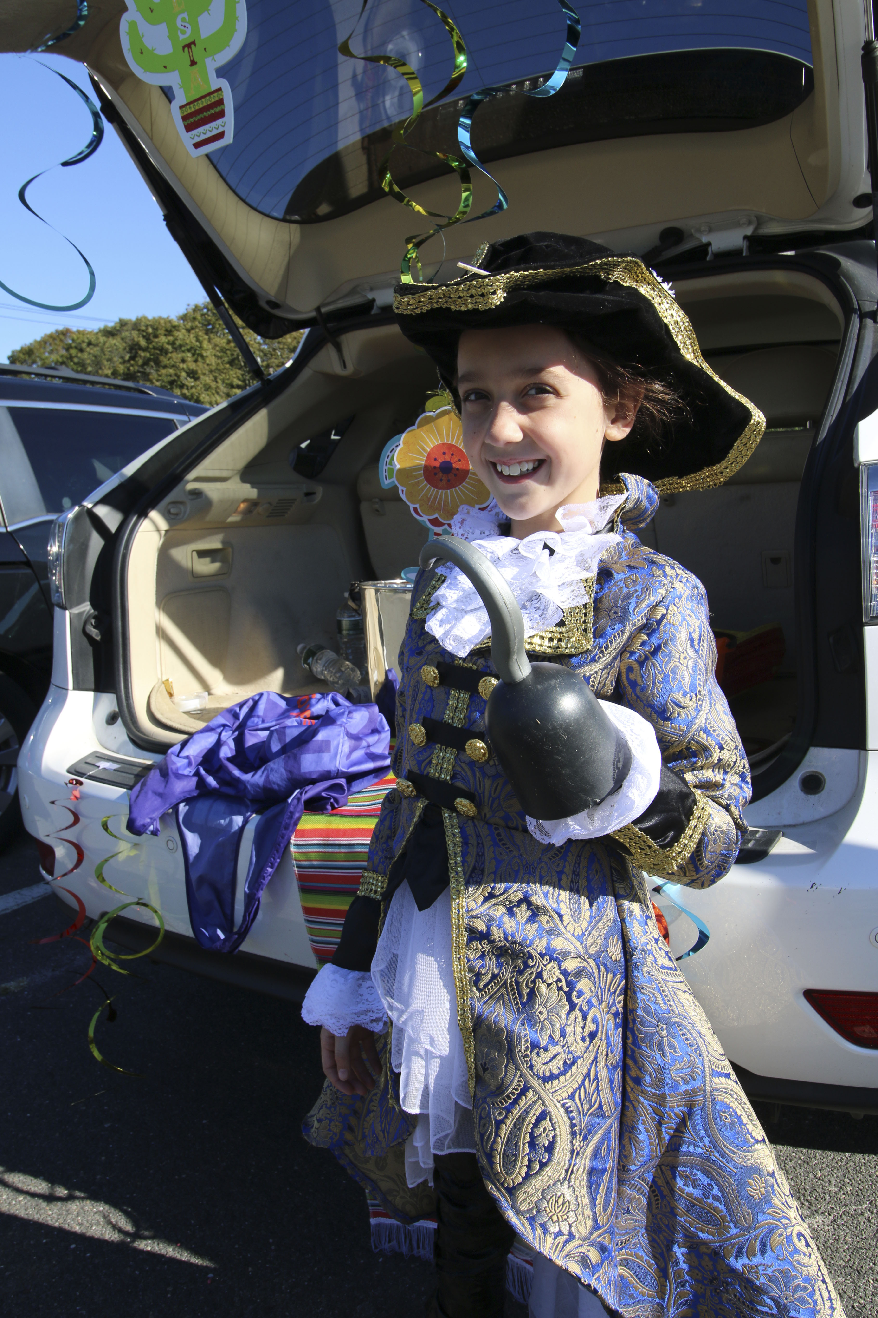 Juliet Levens at the Westhampton Free Library's Trunk or Treat at the Westhampton Beach Elementary School on Saturday. SONDRA ROSANTE