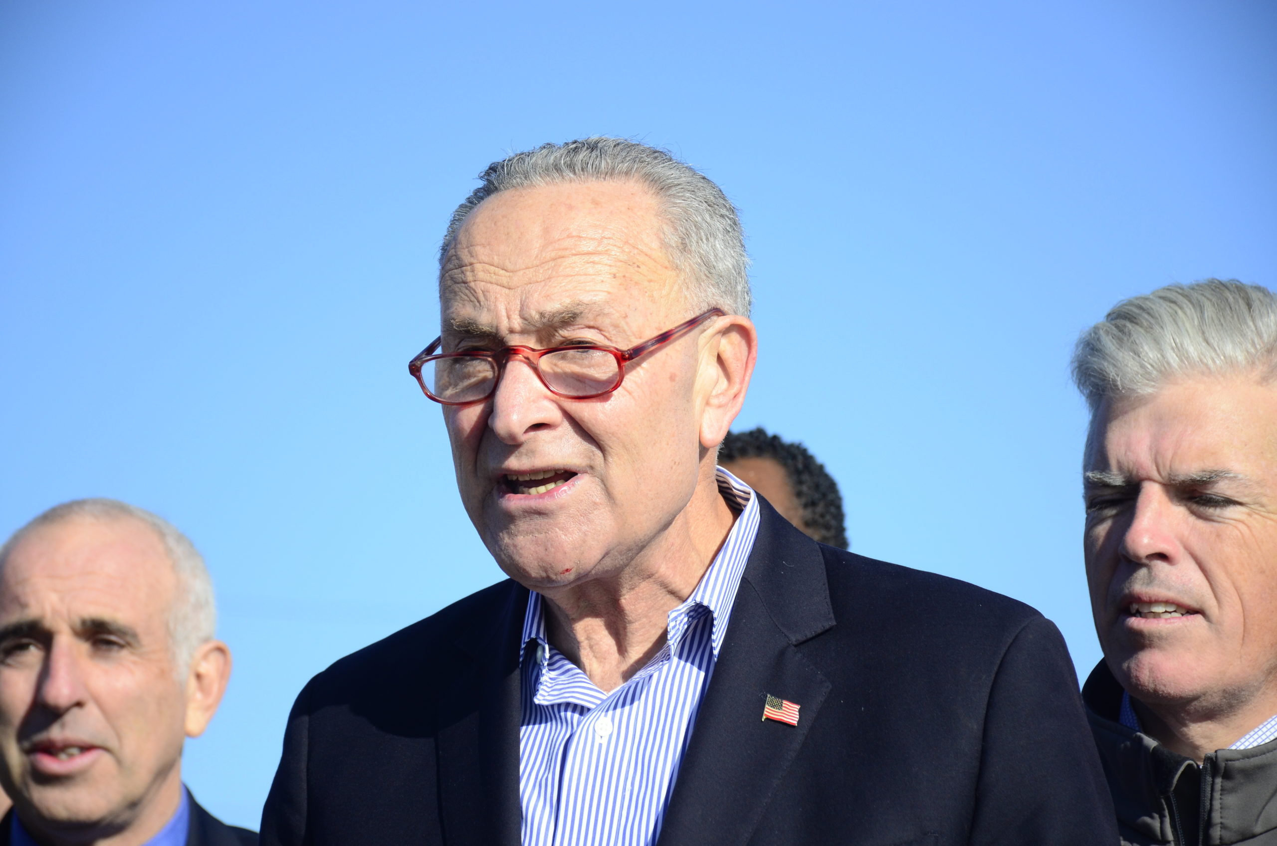 U.S. Senator Chuck Schumer said he is working at the federal level to get additional dredging in Hampton Bays. GREG WEHNER