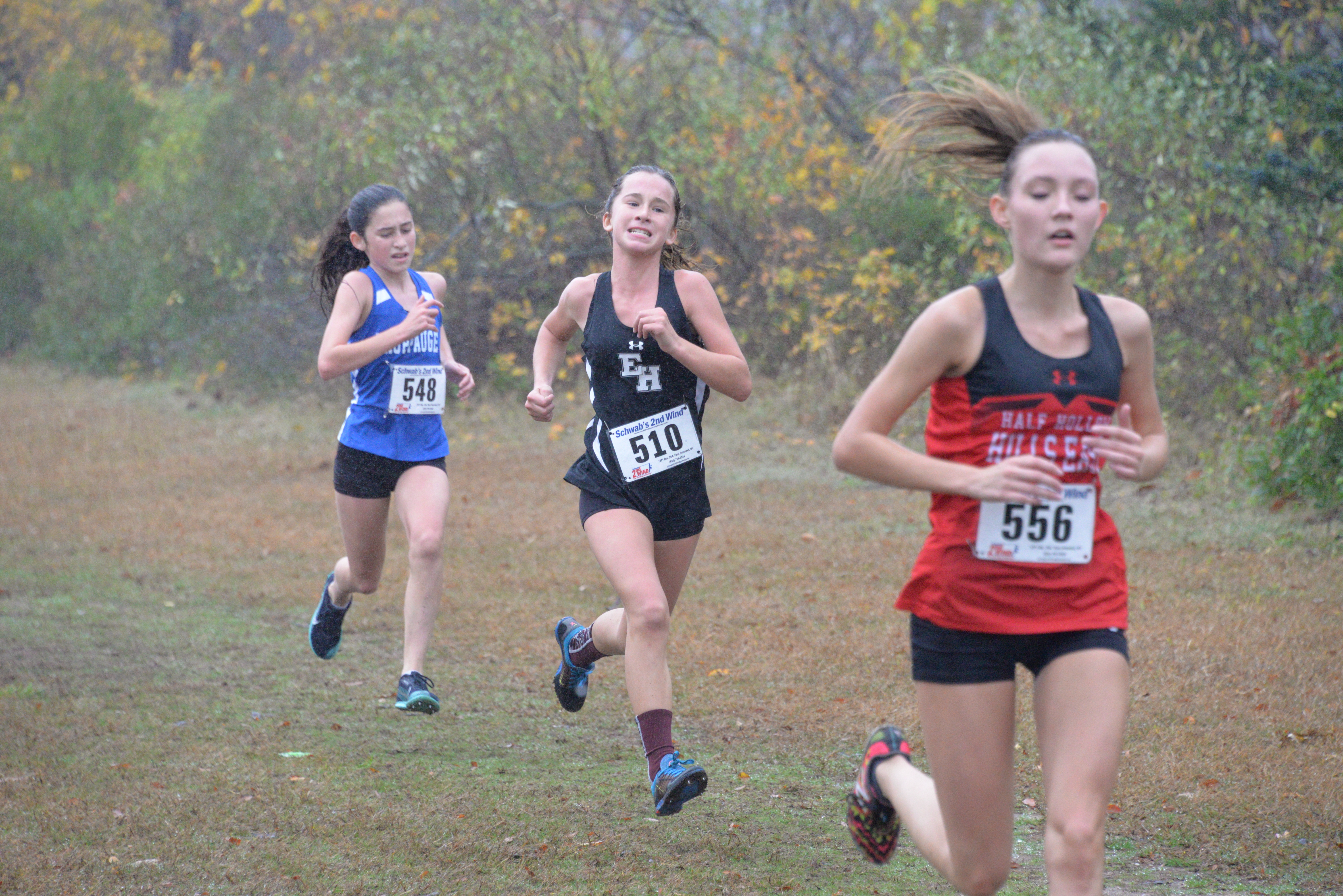 Eighth-grader Dylan Cashin came up big for the East Hampton girls cross country team at the division meet on October 29.