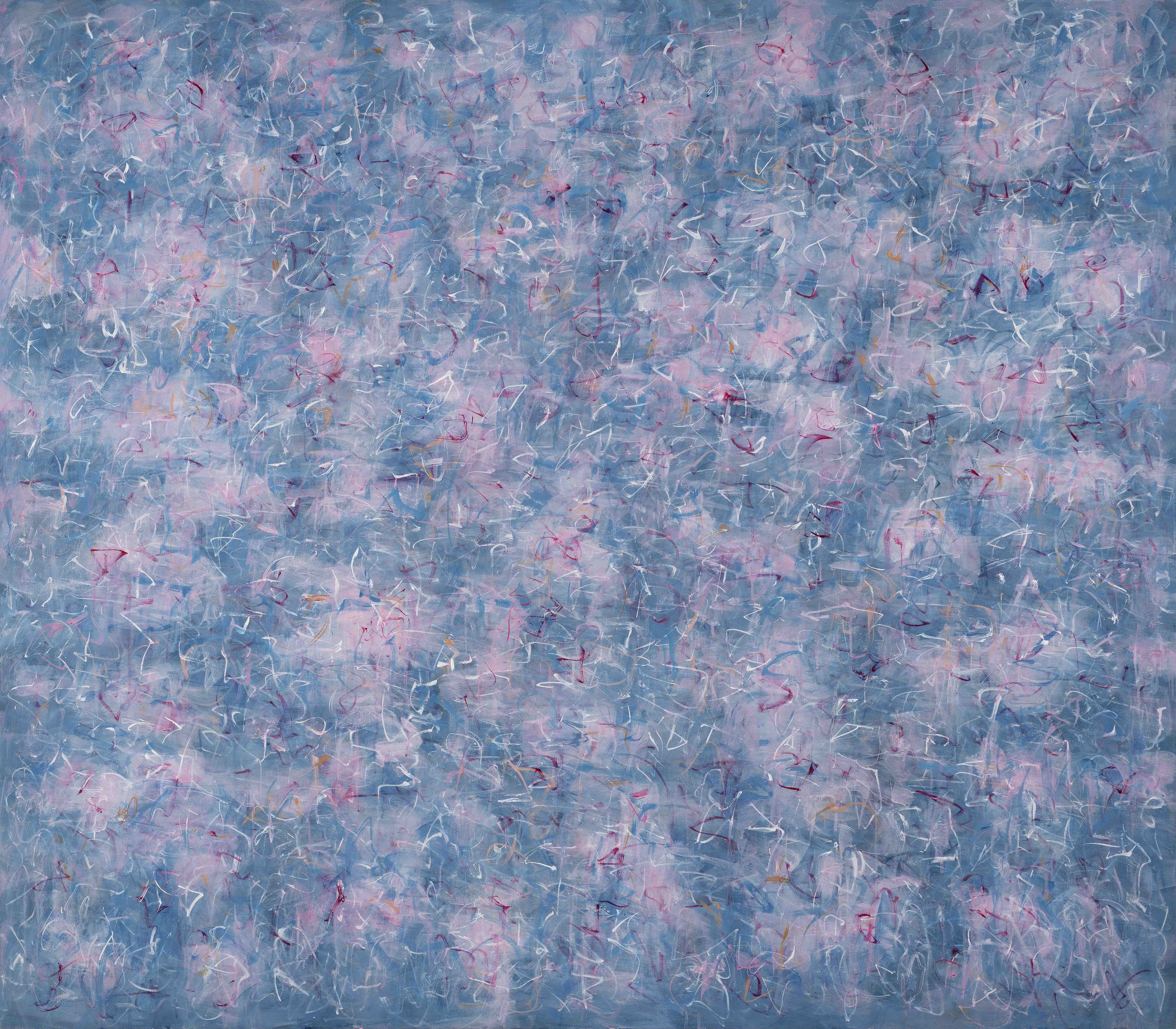 Margaret Garrett's “Rhythm at Dusk,” 2019. Acrylic on linen, 57” x 66”.