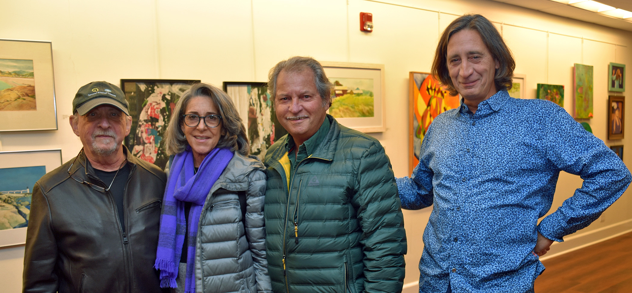 The Southampton Artists Association had a great turnout for its fall show at the Cultural Center in Southampton last weekend. From left, participating artists Jim Slezak, Jody Cukier, Matthew DiBernardo and Paul Dempsey.