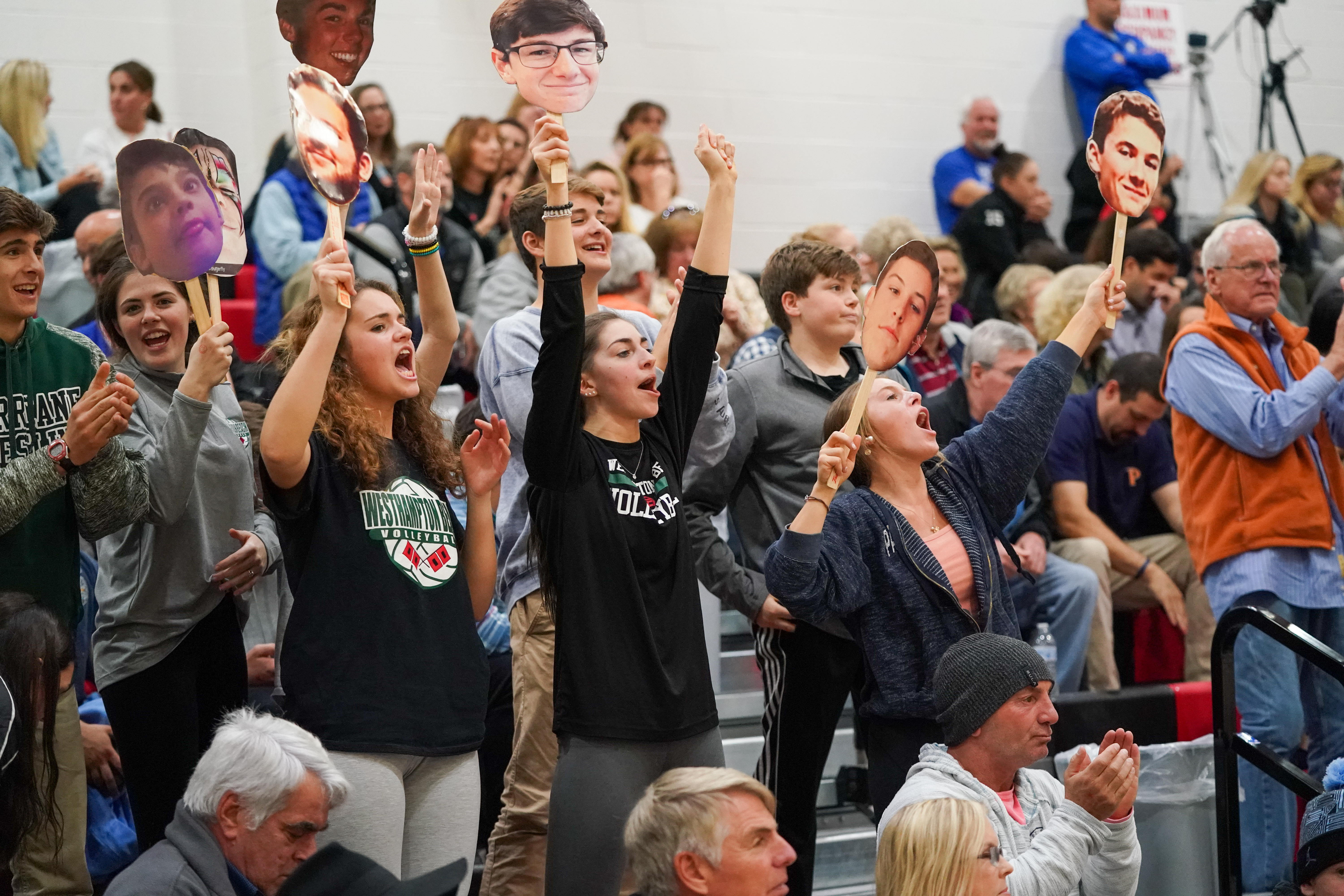 Westhampton Beach fans and family support the team at Monday's county final.