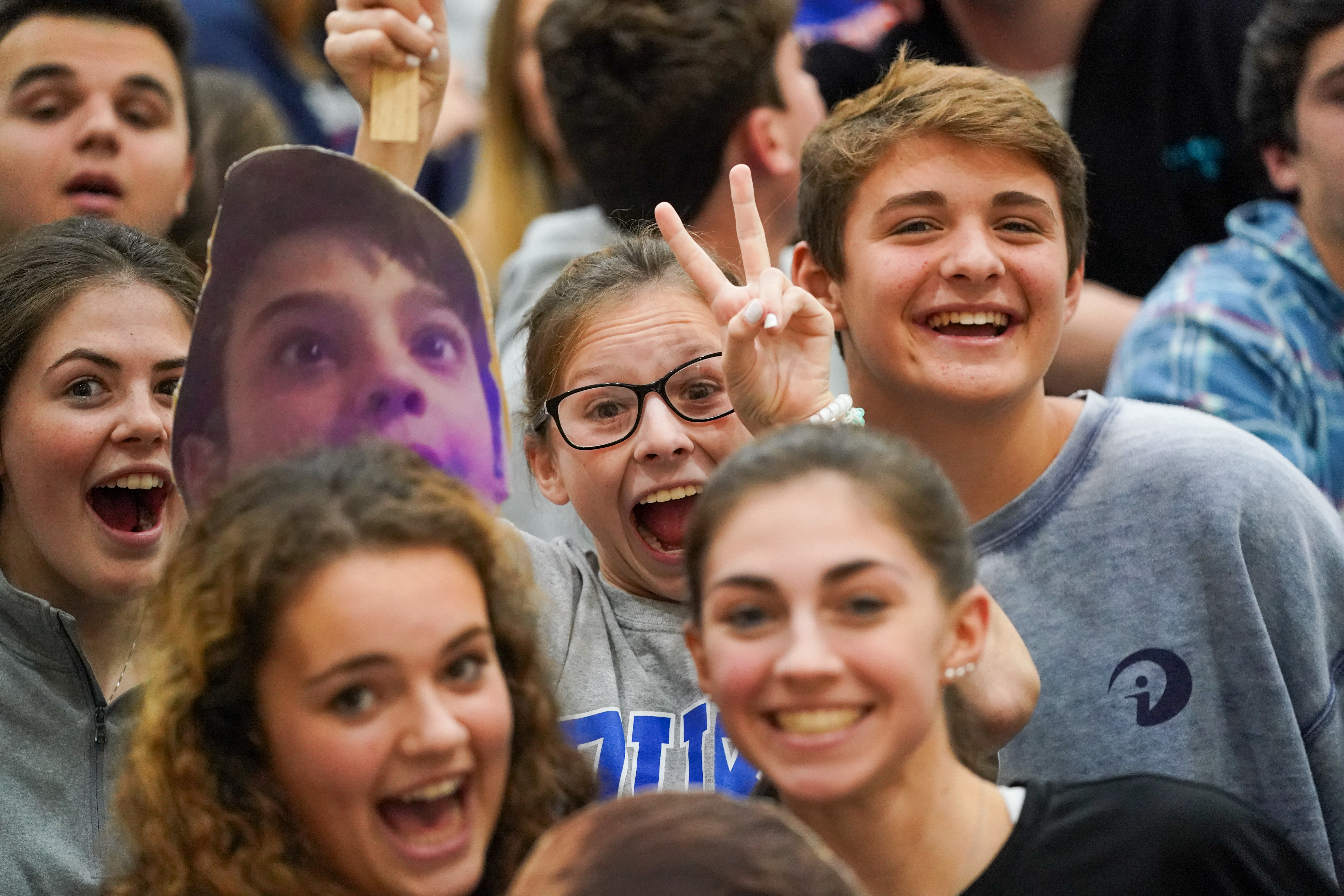 Westhampton Beach fans and family support the team at Monday's county final.