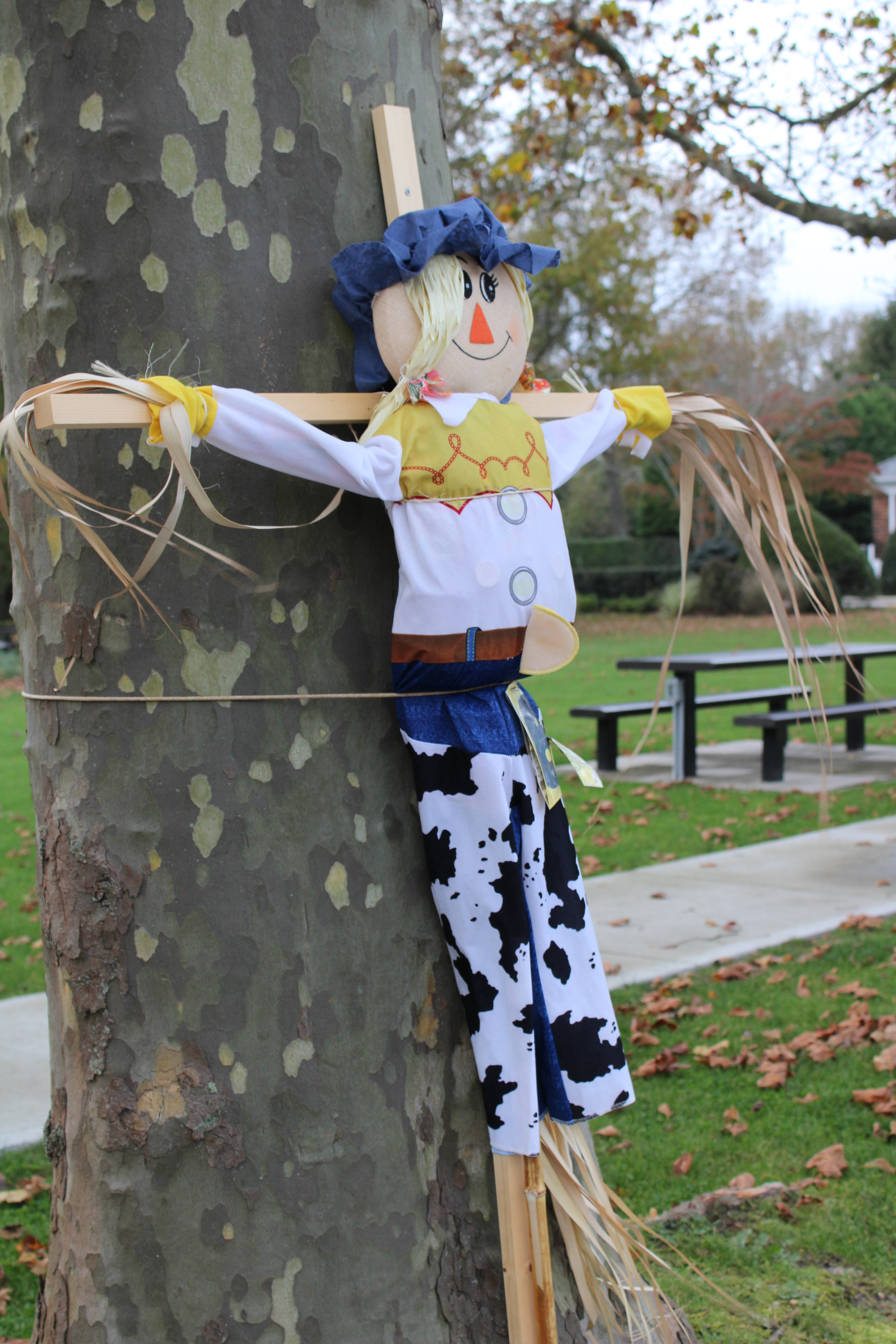 First place winner Lego Man scarecrow made by the Murray family.  RACHEL VALDESPINO
