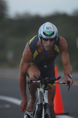 Scenes from the 34th annual Robert J. Aaron Memorial Mighty Montauk Triathlon on Saturday. KYRIL BROMLEY