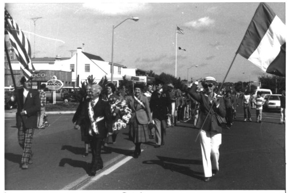 The Montauk Columbus Day parade in 1980. COURTESY MONTAUK LIBRARY
