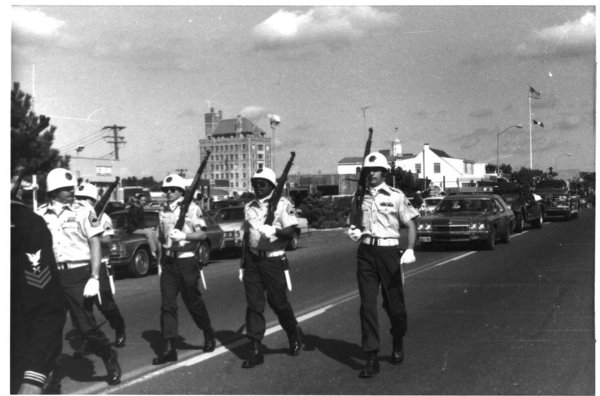 The Montauk Columbus Day parade in 1980. COURTESY MONTAUK LIBRARY
