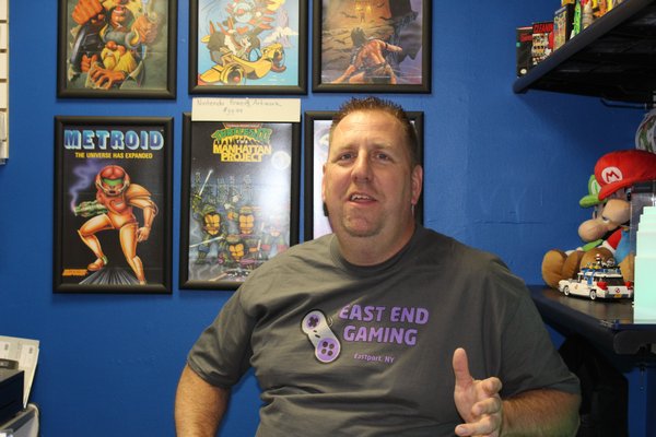 Rob Fogarty took the leap from full-time salmon importing to gaming with his East End Gaming store in Eastport. KATE RIGA