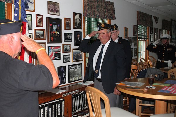 Parade participants met at the American Legion later to hold an 11th month