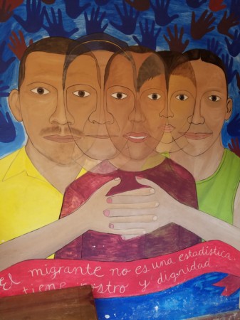  a migrant shelter in Oaxaca City