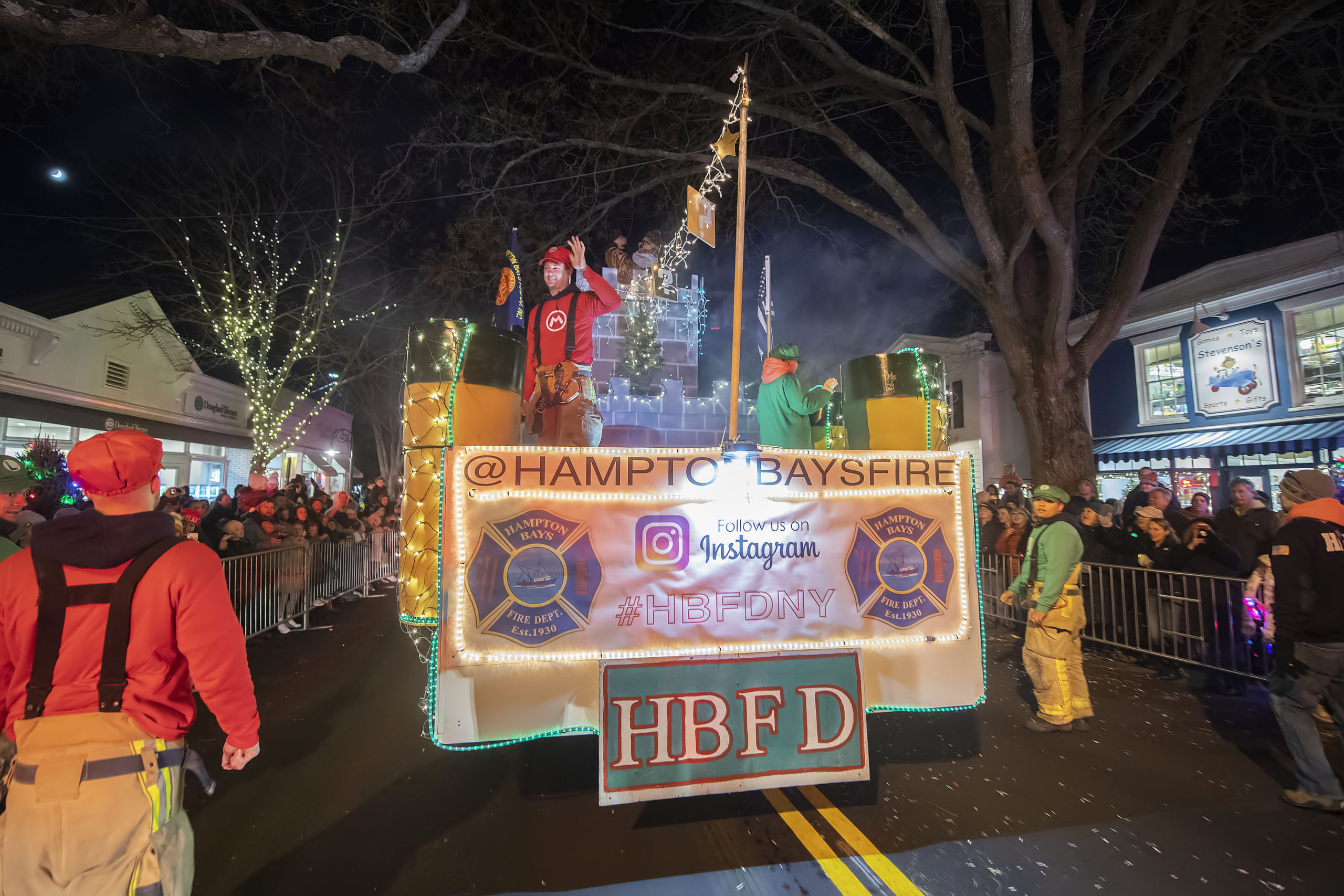 The Hampton Bays Fire Department used a Mario Brothers theme during the 2019 