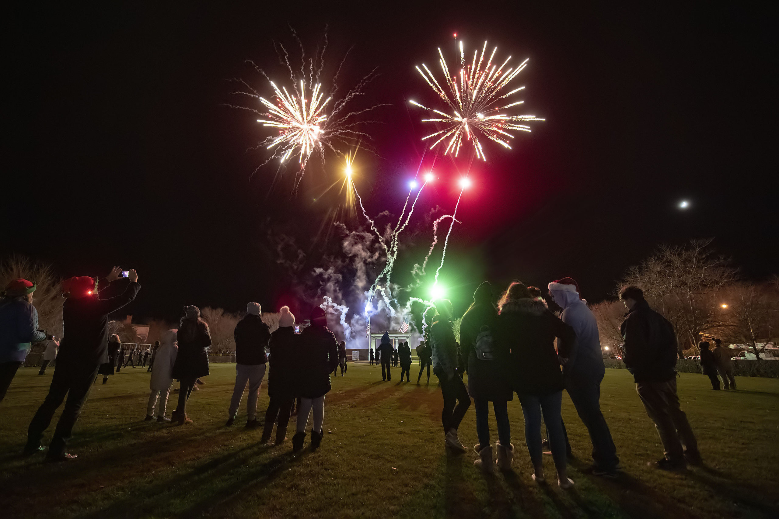 Fireworks in Agawam Park following the 2019 