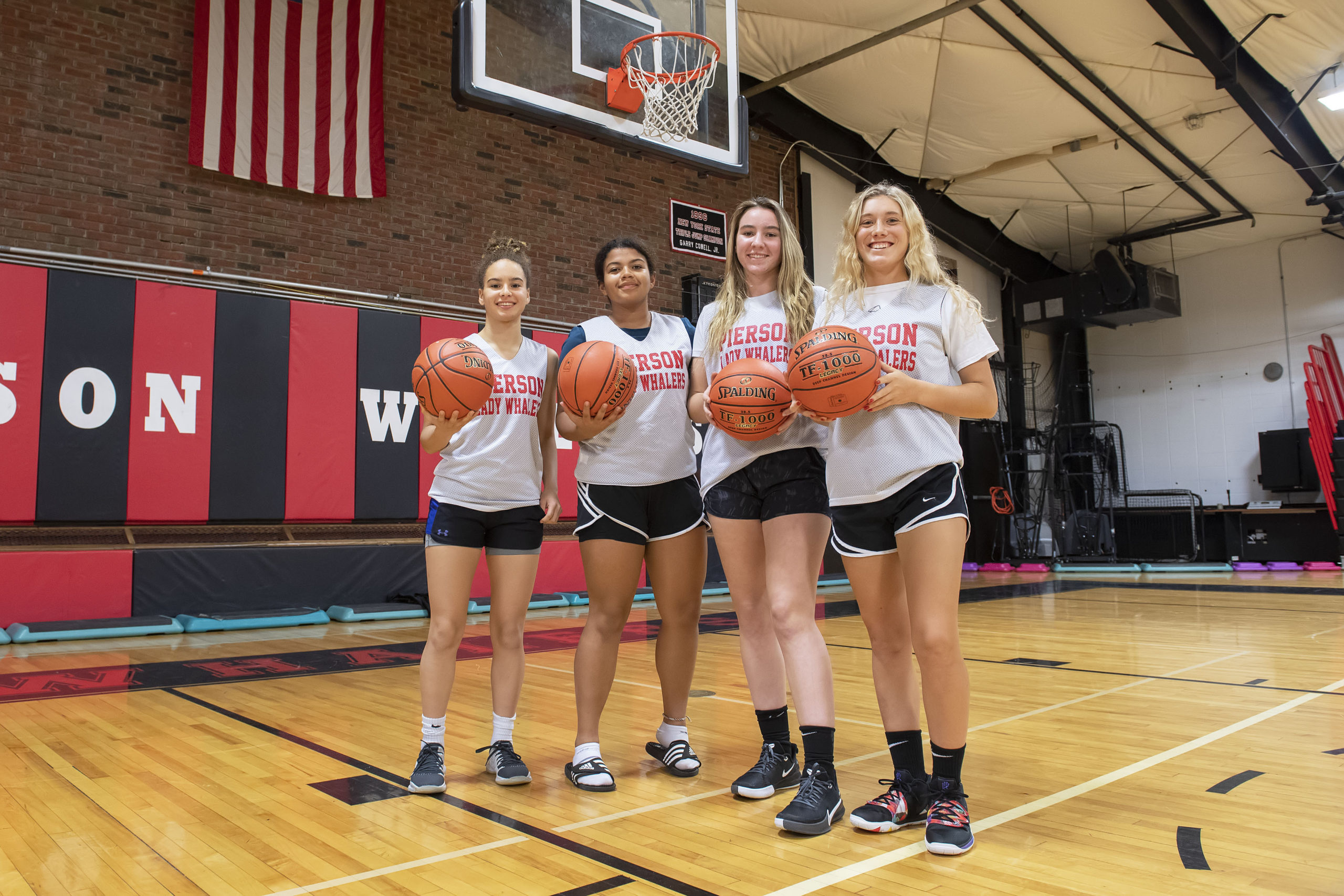 Pierson seniors Chastin Giles, Mahlia Hemby, Kathryn Powell and Hallie Kneeland will lead the girls basketball team this season.MICHAEL HELLER