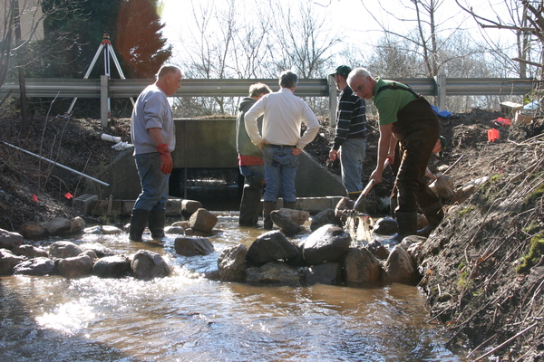  the Trustees hoped to deepen the water flowing out of the culvert. DANA SHAW
