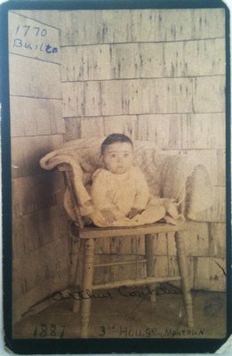An infant Arthur Conklin at Third House in Montauk in 1887.