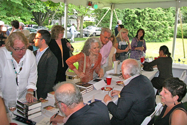 Jay McInerney and Candace Bushnell at the East Hampton Library's Authors Night on Saturday.