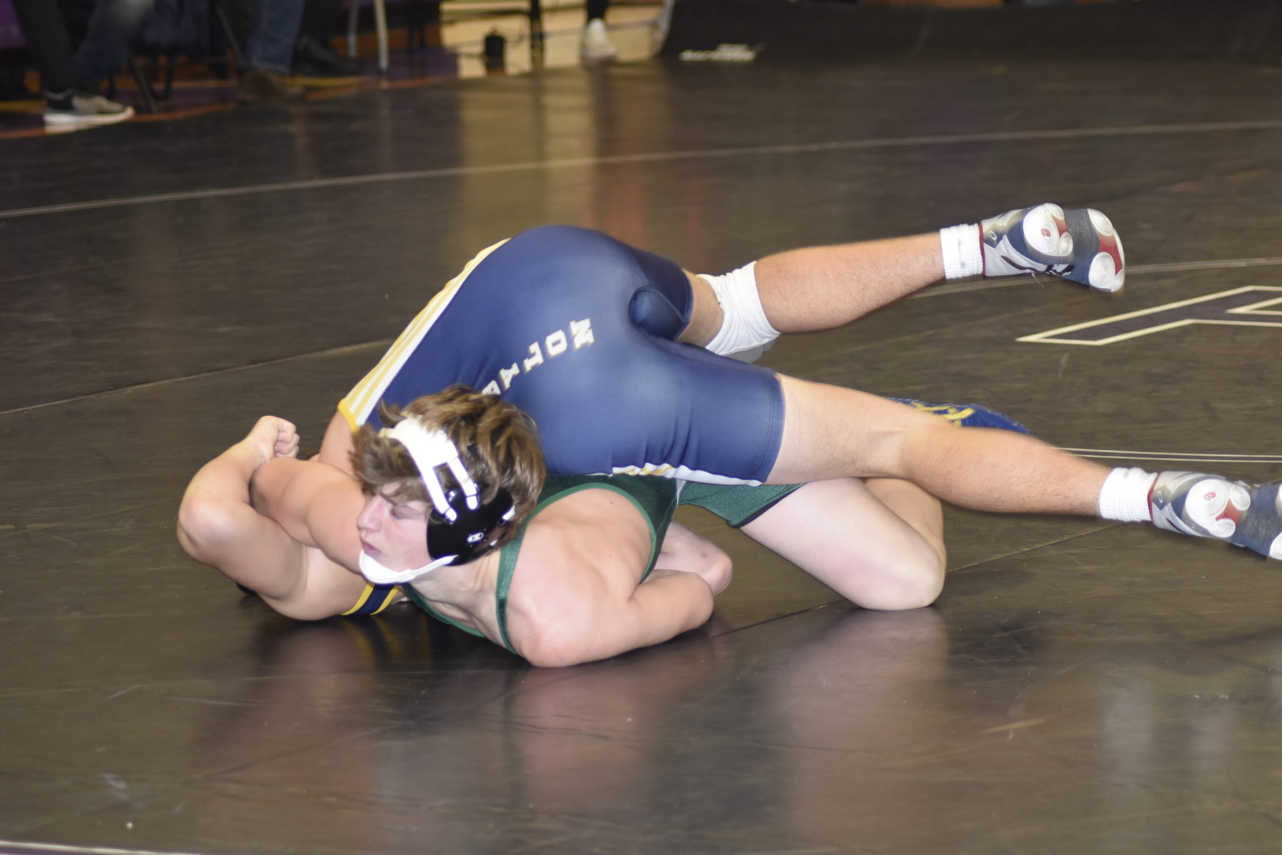 Vince Iannone of Westhampton Beach pins his West Babylon opponent.