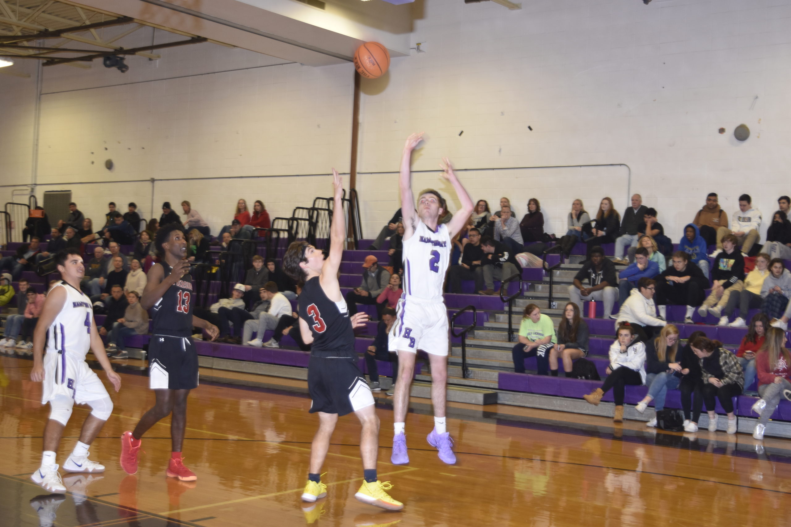 Hampton Bays senior Jaden Ottati puts up a shot.