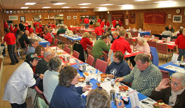 Montauk Boy Scout Troop 136's annual prime rib dinner at the Montauk Firehouse on Saturday drew a large crowd.<br>Photo by Kyril Bromley