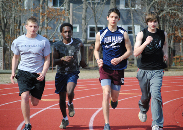 The Hampton Bays boys track team is young but talented this season.
