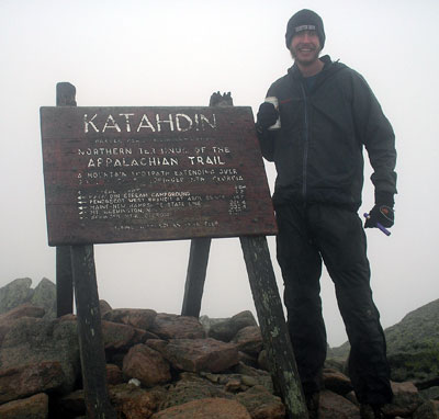 Derek Andrews reached Mount Katahdin and completed the 2