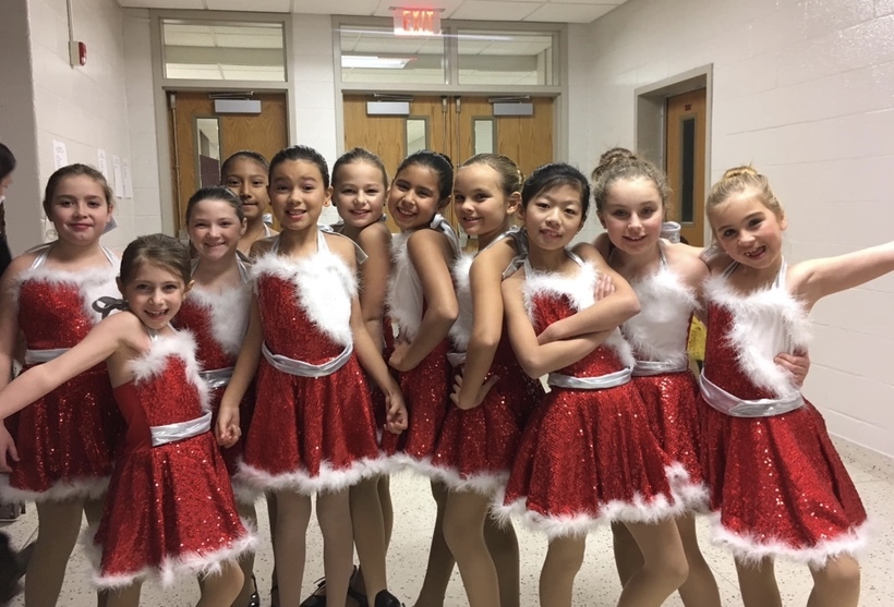 Dancers from Creative Edge Studio's backstage at the 2018 Holiday Spectacular.