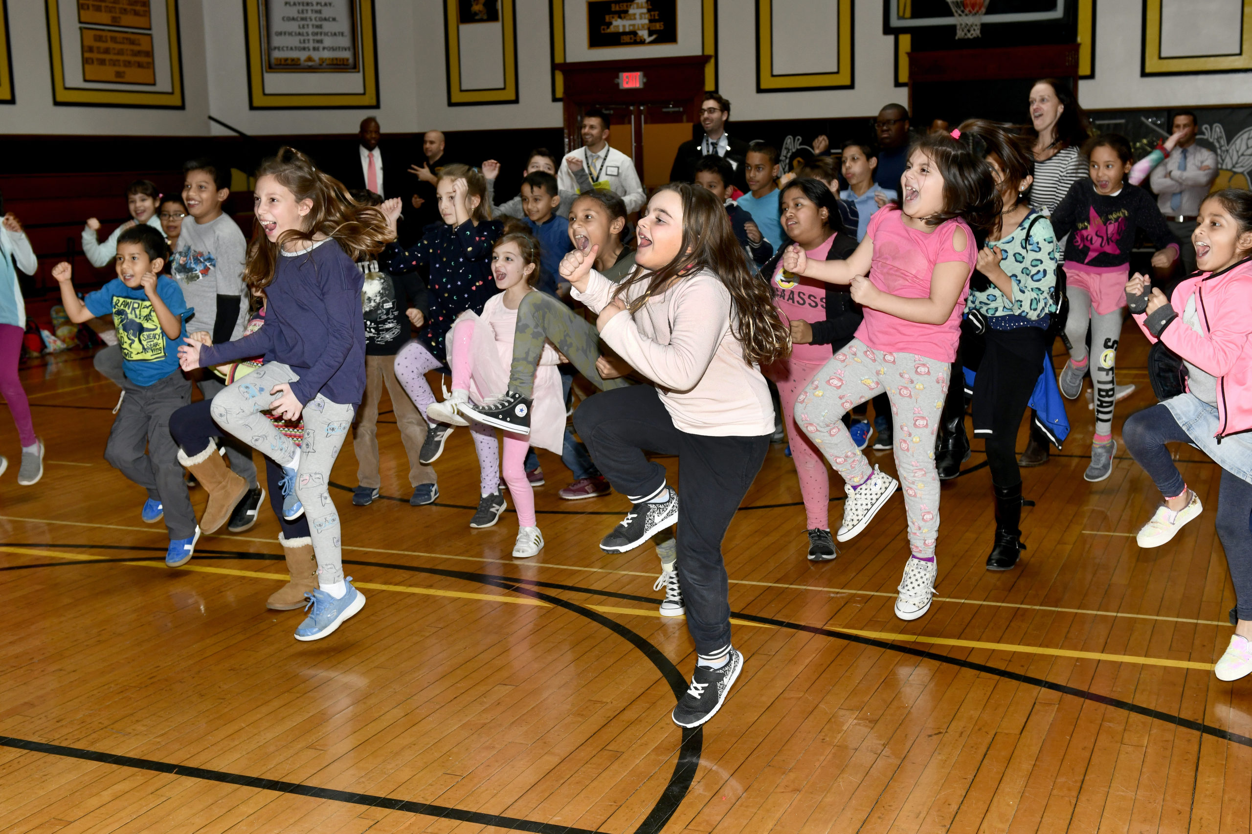 Dance Till You Drop!
January 24 -- The Bridgehampton School Elementary Student Council hosted a dance marathon on Friday in the school gym. The event was organized by fifth-grader and Student Council President, Sascha Gomberg.