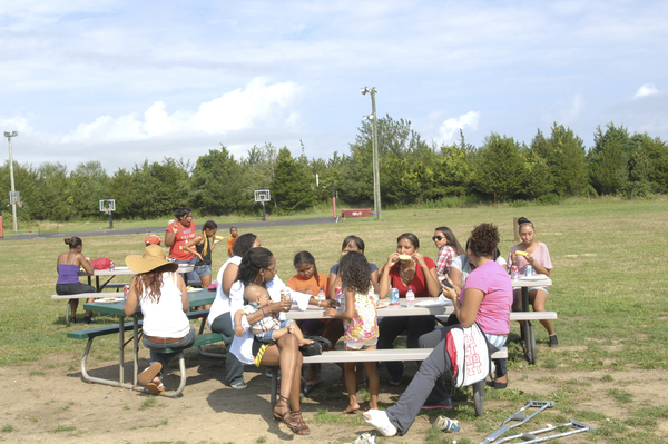 The Shinnecock Cultural Camp's end of the season barbeque on Friday afternoon.
