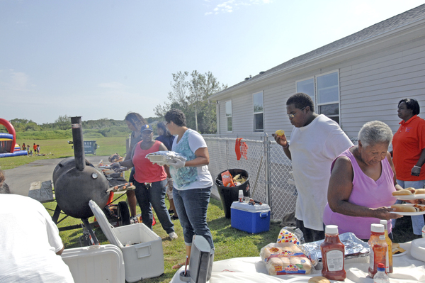 The Shinnecock Cultural Camp's end of the season barbeque on Friday afternoon.
