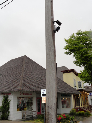 Security camera on Glovers Lane and Main Street overlooking O'Suzanna