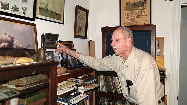Richard Hendrickson in his office at his Bridgehampton home. COLLEEN REYNOLDS