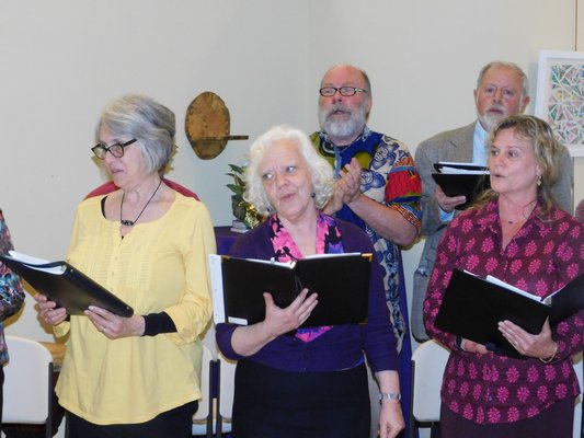 Reverend Kimberly Quinn Johnson became the Unitarian Universalist of the South Fork's permanent minister on Saturday. ELIZABETH VESPE
