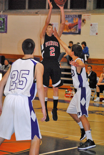 Jackson Marienfeld drives to the basket.
