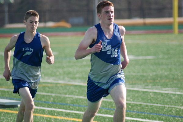 Dylan Hmielenski looks for room to drive.
