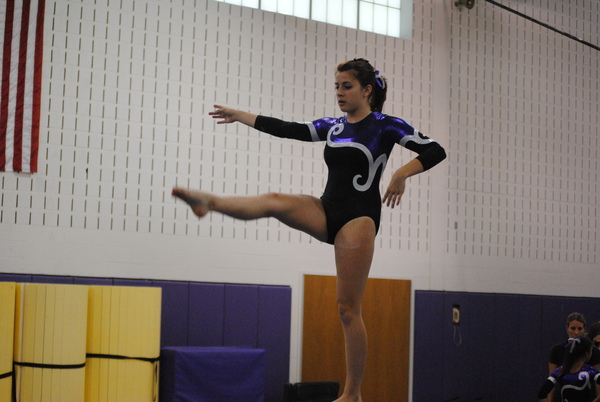 Marissa Schultze recorded the top score for Hampton Bays on the uneven bars. 