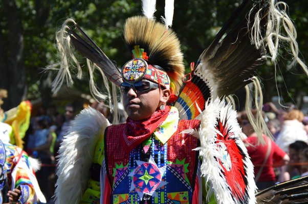 The 69th Annual Shinnecock Powwow Grand Entry on Saturday ALISHA STEINDECKER