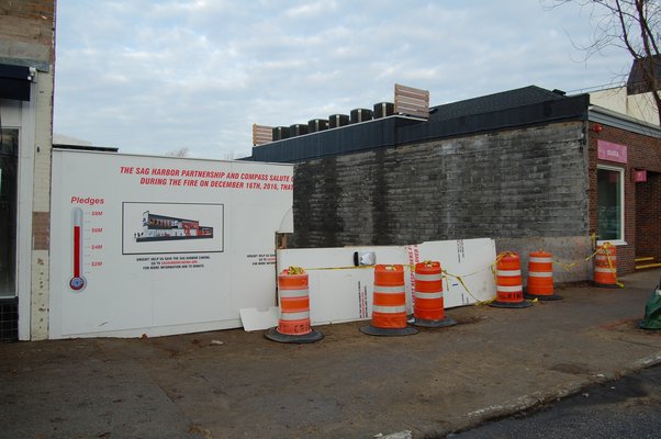 The site of the Sag Harbor Cinema on Main Street which will soon be rebuilt by the Sag Harbor Partnership. JON WINKLER